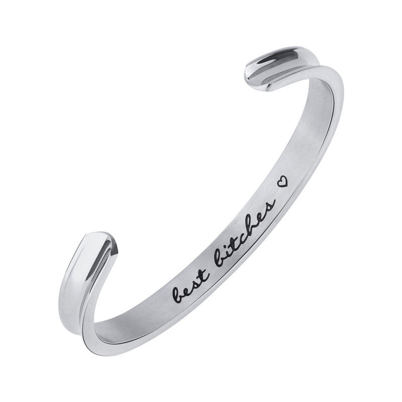 Fashion Stainless Steel Bracelets For Girls Best Bitches