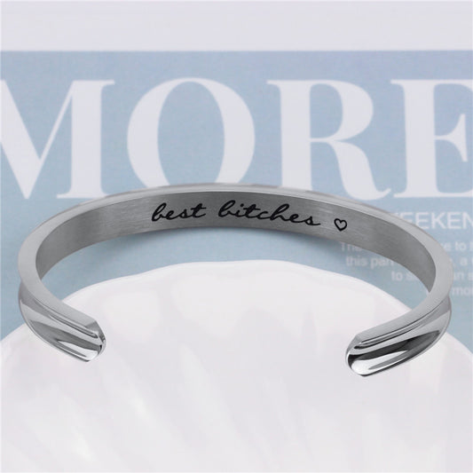 Fashion Stainless Steel Bracelets For Girls Best Bitches