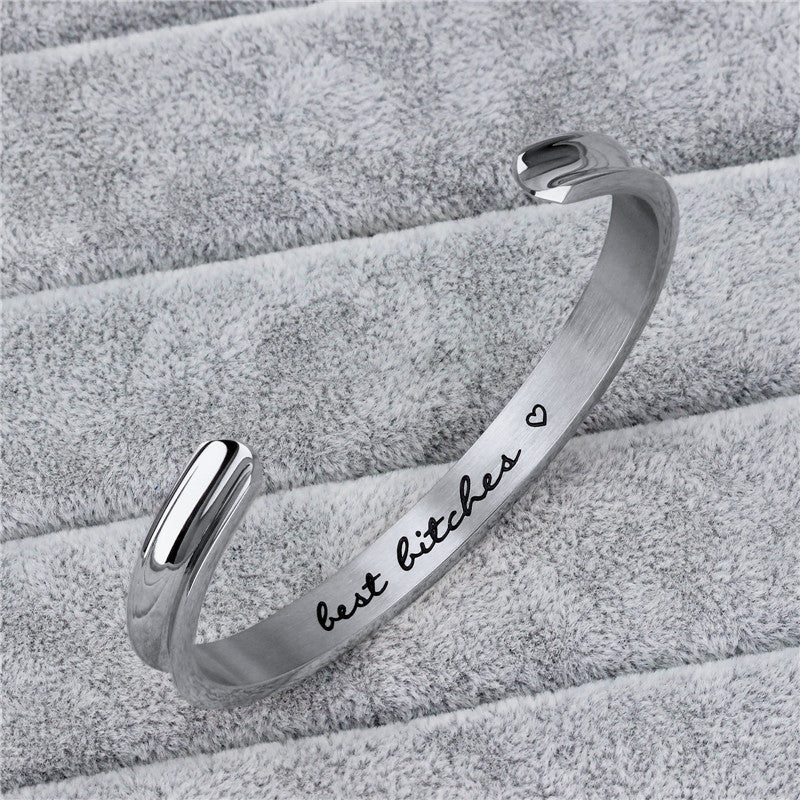 Fashion Stainless Steel Bracelets For Girls Best Bitches